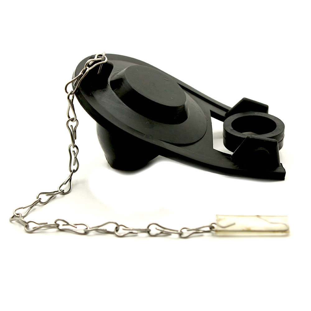 128-T Universal Toilet 2 Way Flapper Tank Ball - Black
