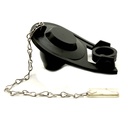 128-T Universal Toilet 2 Way Flapper Tank Ball - Black