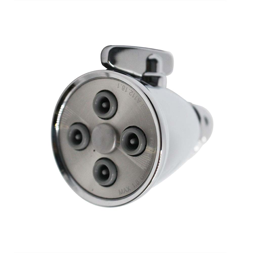 133-T 4 Jet Adjustable Spray Brass Shower Head - Polished Chrome