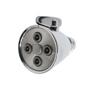 133-T 4 Jet Adjustable Spray Brass Shower Head - Polished Chrome