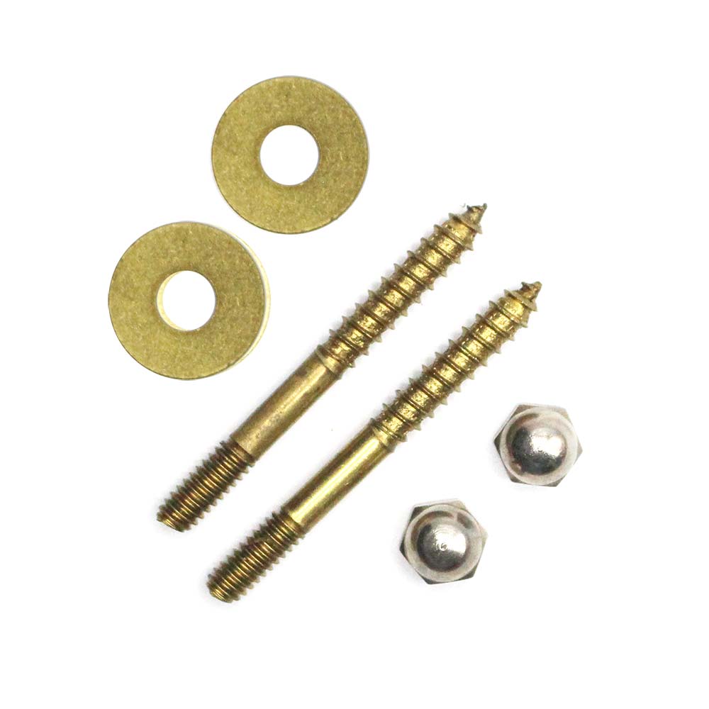 141-T 1/4" x 2/1/2" Brass Closet Screw Set