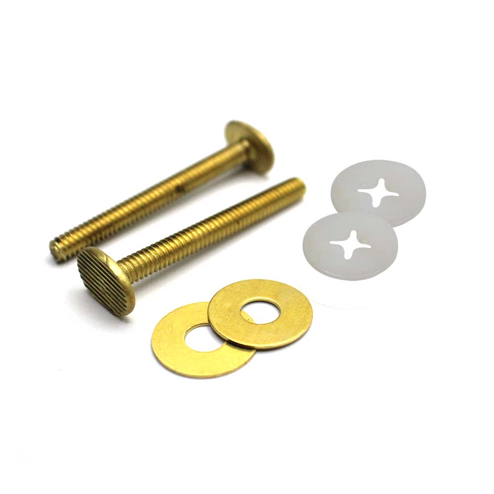 144-T 1/4" x 2-1/4" Brass Closet Bolts Set