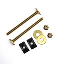 145-T 1/4" x 3-1/2" Brass Closet Bolts Set