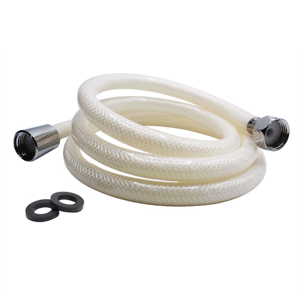 166-T 59" Vinyl Shower Hose - White