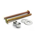 245-T 1/4" x 3-1/2" Brass Plated Steel Closet Bolt Set