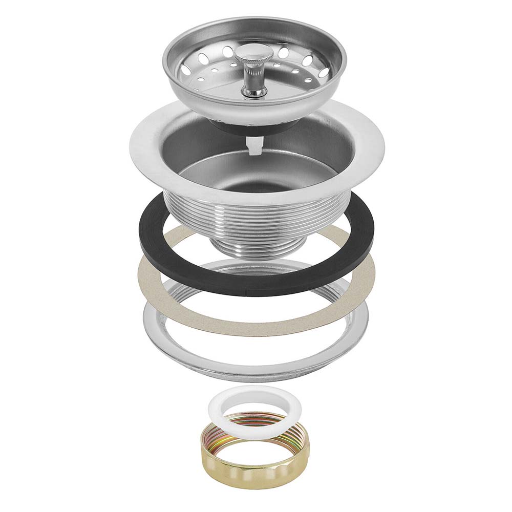 246-T 3-1/2" Kitchen Sink Strainer Assembly with Brass Locknut (Deluxe)
