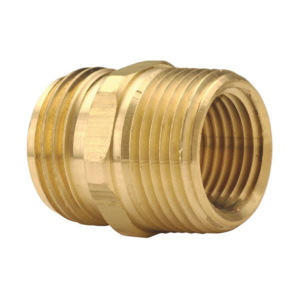 304-T 3/4" Male GHT X 3/4" MIP X 1/2" FIP Fitting
