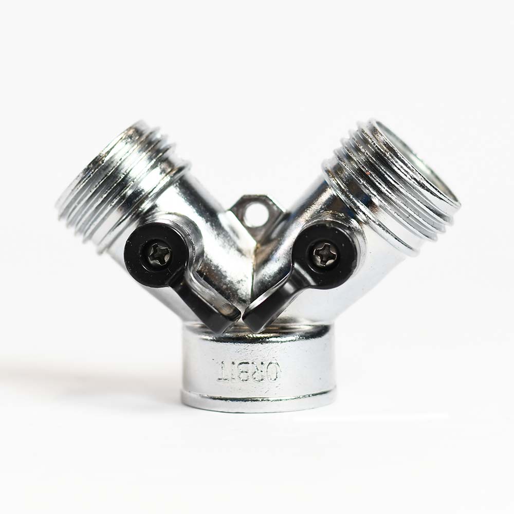 383-T Garden Hose Wye Connector with Shut-Off – Zinc
