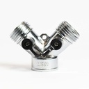 383-T Garden Hose Wye Connector with Shut-Off – Zinc