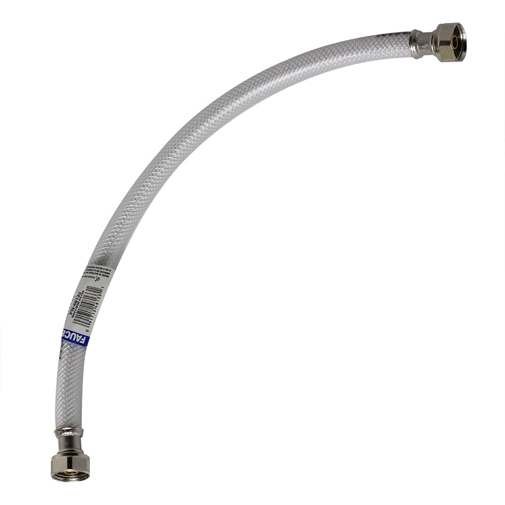 421-T 1/2" FIP x 1/2" FIP x 16" Long Flexible Braided PVC Faucet Riser