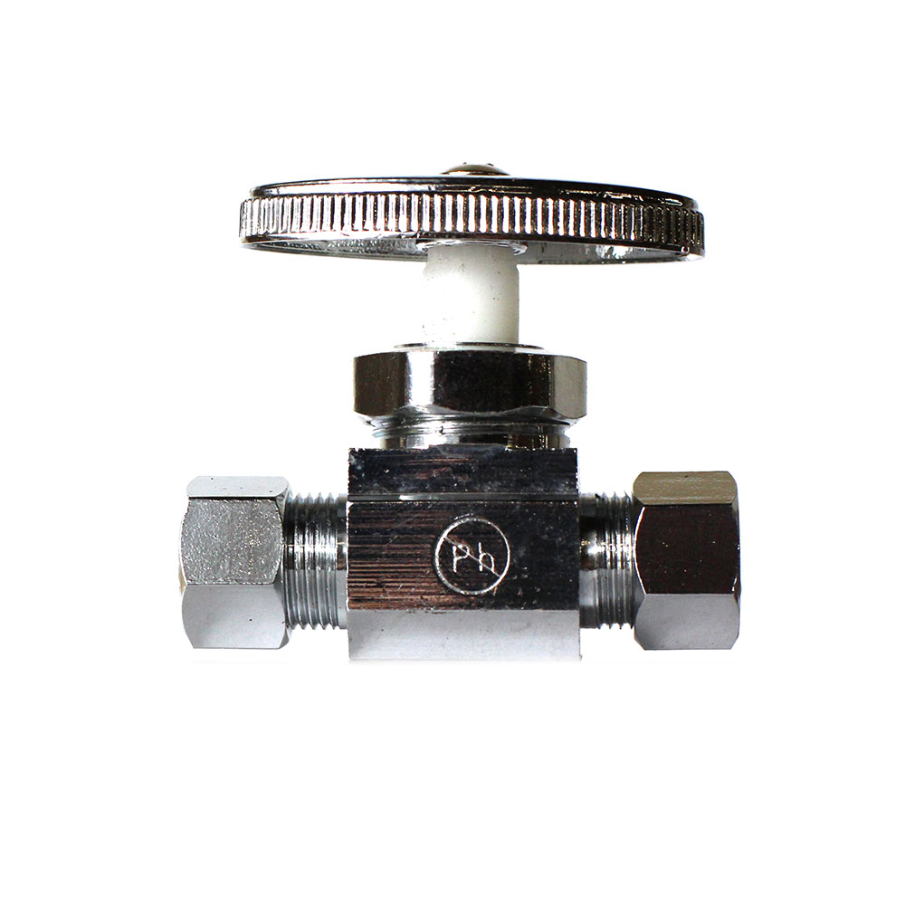 468-T 3/8" Comp. x 3/8" Comp. Multi-Turn Straight Stop Valve