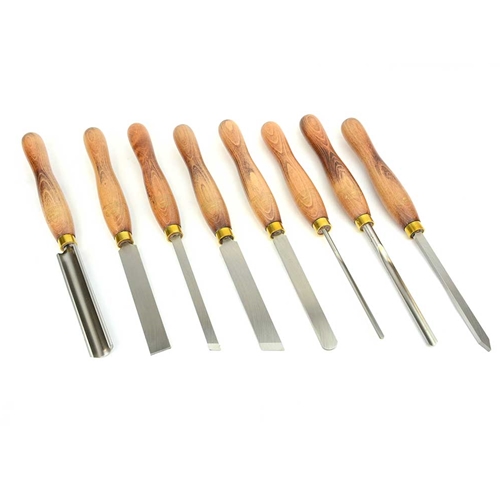 8pc Turning Tool Set Wood Box.
