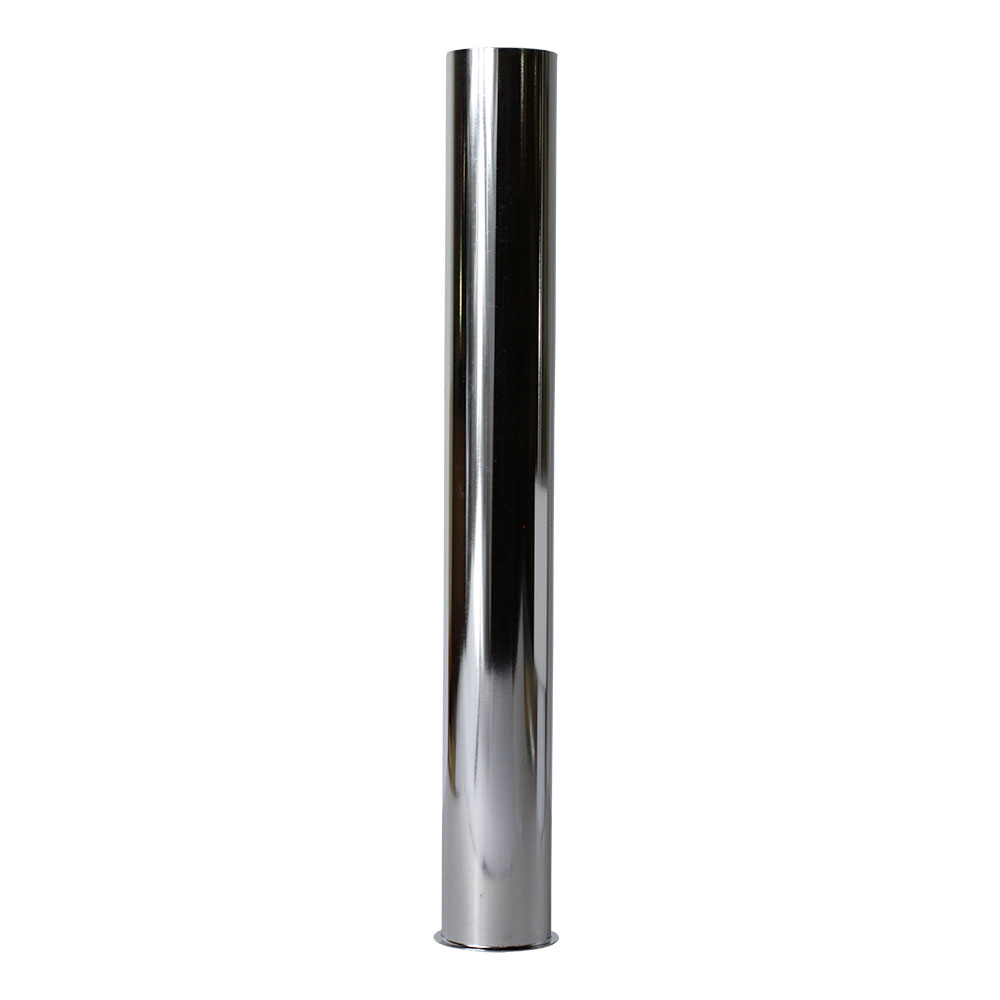 638-T 1-1/2" X 12" Chrome Plated Brass Tubular Flanged Tailpiece - 22 Gauge