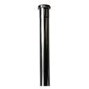 639-T 1-1/2" x 12" Chrome Plated Brass Tubular Extension Tube with Nut - 22 Gauge