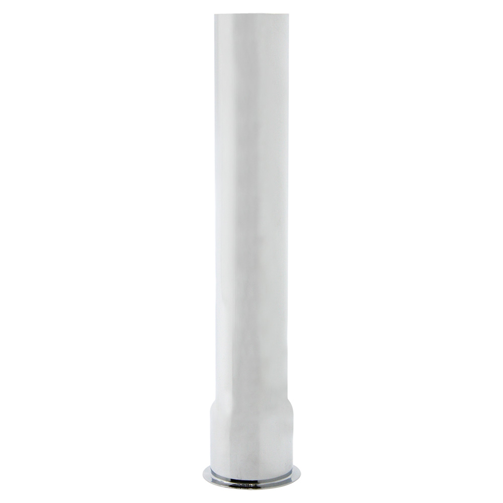 642-T 1-1/2" x 1-1/4" X 8" Chrome Plated Brass Tubular Flanged Sink Tailpiece - 22 Gauge