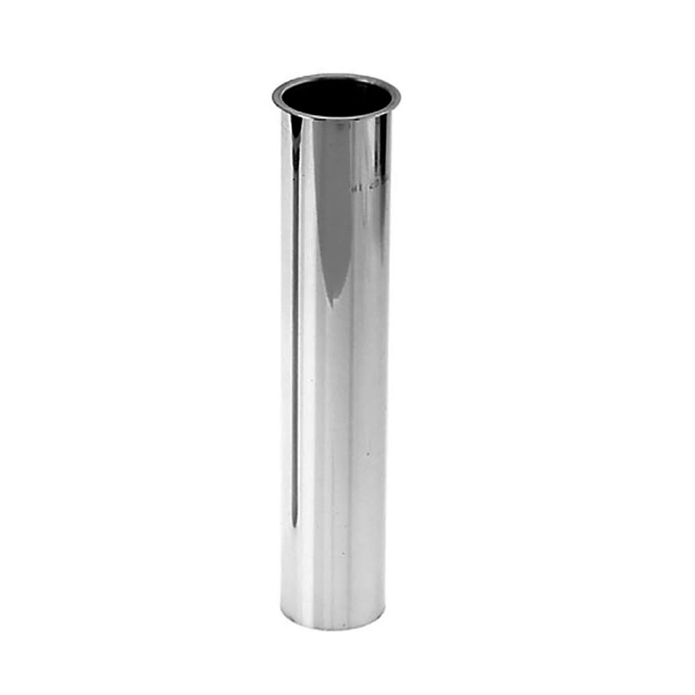 645-T 1-1/2" X 8" Chrome Plated Brass Tubular Flanged Sink Tailpiece - 22 Gauge
