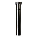 649-T 1-1/4" x 8" Chrome Plated Brass Tubular Extension Tube Slip Joint Connection - Includes Nuts and Washers - 22 Gauge