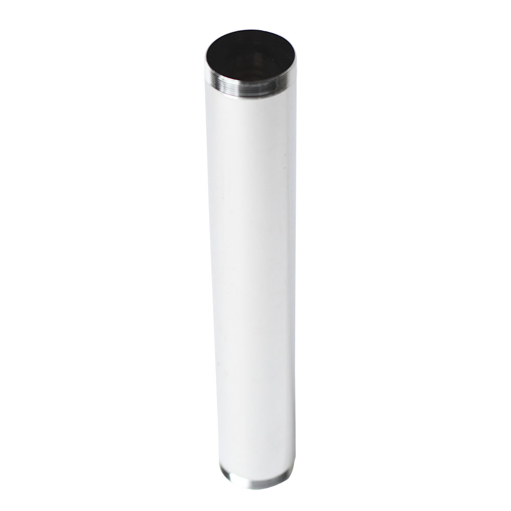 650-T 1-1/4" x 8" Chrome Plated Brass Tubular Extension Tube Threaded Both Ends - 22 Gauge 
