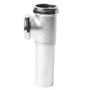 655-T 1-1/2" Chrome Plated Brass Tubular End Outlet Tee With Baffle - 20 Gauge