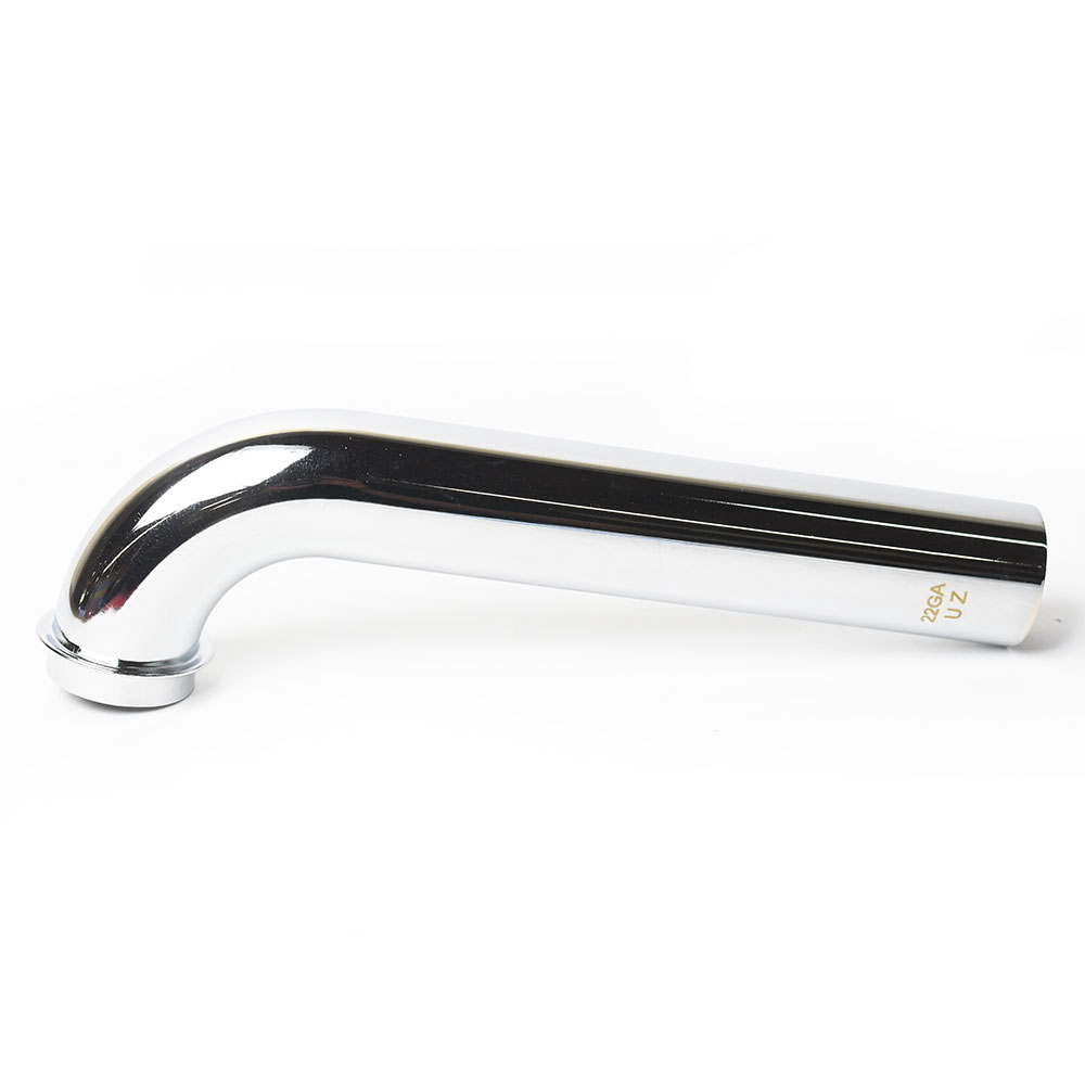 662-T 1-1/4" X 7" Chrome Plated Brass Tubular Wall Bend - 22 Gauge
