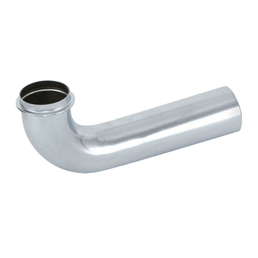 663-T 1-1/2" X 7" Chrome Plated Brass Tubular Wall Bend - 22 Gauge