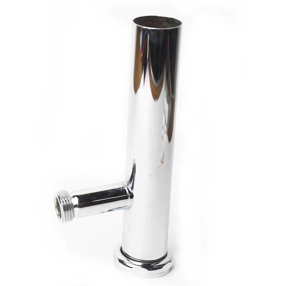 666-T Chrome Plated Brass Tubular Branch Tailpiece with Hose Thread