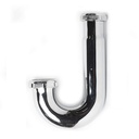 678-T 1-1/2" X 1-1/4" Chrome Plated Brass Tubular Hi-Inlet J-Bend - 22 Gauge