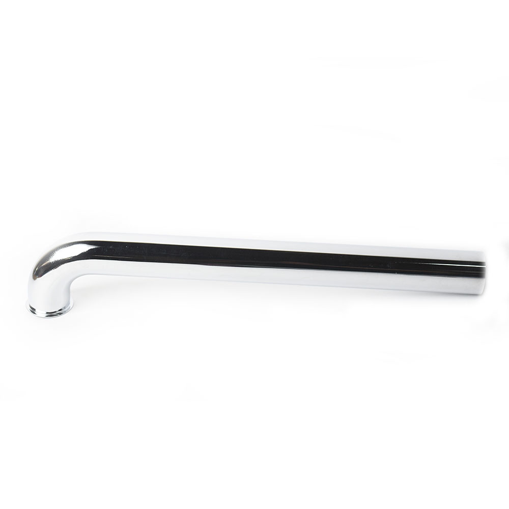 679-T 1-1/2" x 15" Chrome Plated Brass Tubular Flanged Waste Bend - 22 Gauge