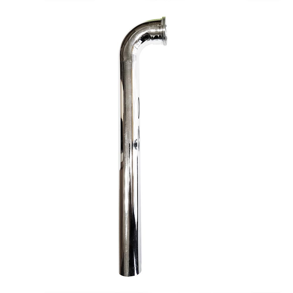 680-T 1-1/2" x 15" Chrome Plated Brass Tubular Waste Bend with Nut - 22 Gauge