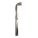 680-T 1-1/2" x 15" Chrome Plated Brass Tubular Waste Bend with Nut - 22 Gauge