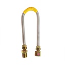 686-T 3/8" OD  X 1/4" ID (1/2" MIP x 1/2" FIP) 18" Long Stainless Steel Flexible Gas Connector