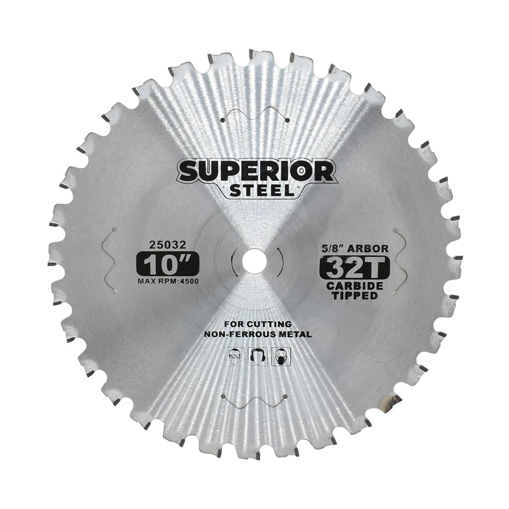10" x 32 Teeth x 5/8" Arbor - Non-Ferrous Metal Cutting Carbide Tipped Saw Blade