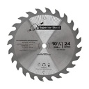 10 1/4" x 24 Teeth  x 0.10" kerf x 5/8" Arbor with Diamond Knock Out -  Carbide Tipped Saw Blade