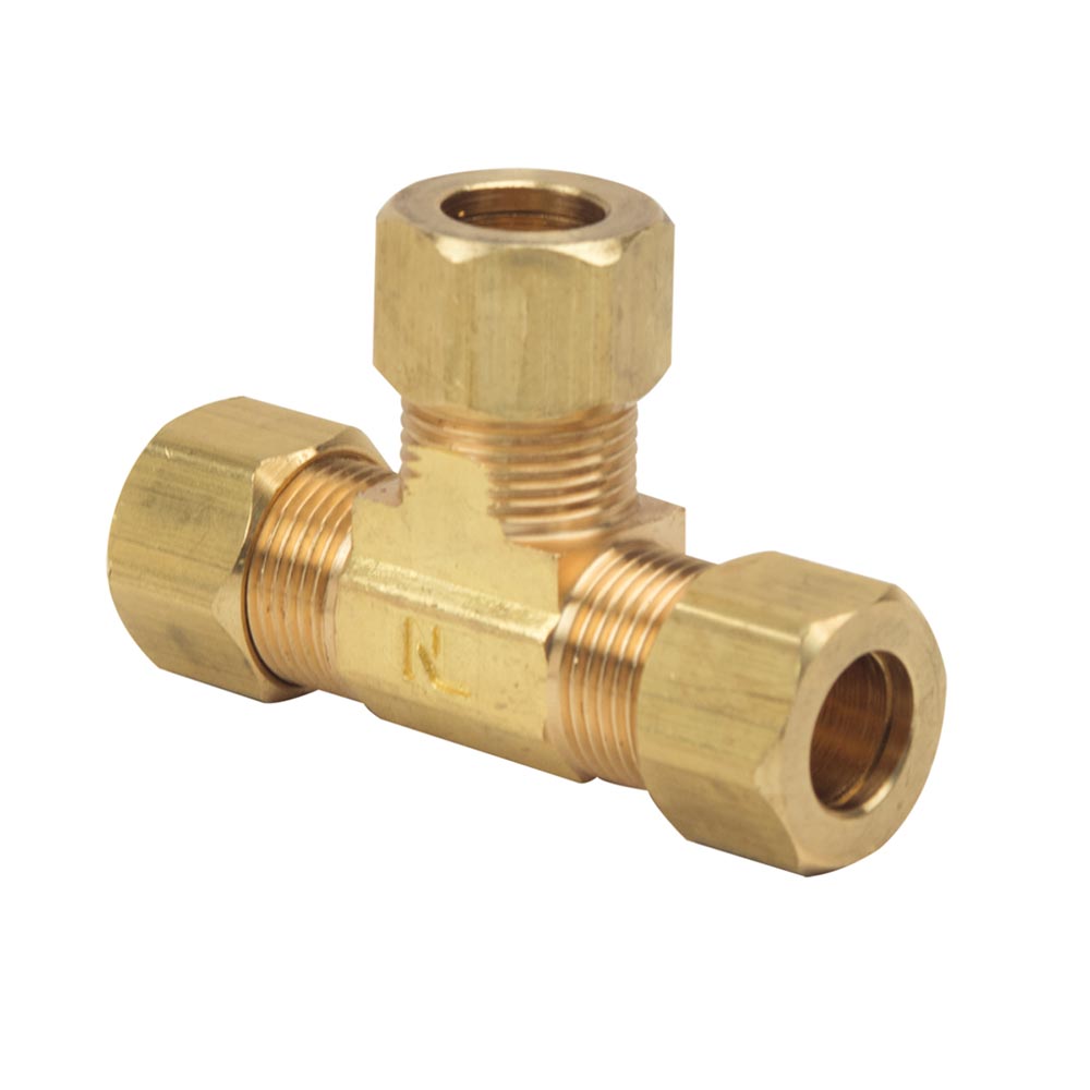 1067-T 64-C 3/8" Comp Lead-Free Brass  Tee