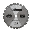 7" Dia, TCT 24 Teeth, 5/8" Arbor Woodworking Saw Blade with Diamond Knockout for Skil Saw - 75724W Irwin 14030 / 24030 / Freud D0724A / Dewalt DW3578B3