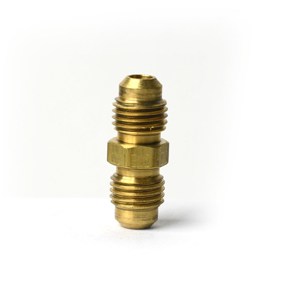 1112-T #42-F 1/4" Brass Flare Coupling