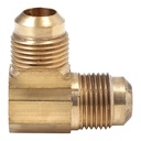 1145-T #49 1/4" Flare  x 1/8" MIP Brass 90 Degree Elbow
