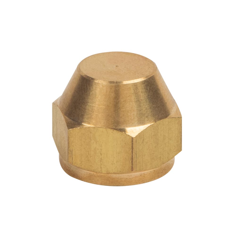 1227-T 40-F 3/8" Brass Flare Cap -  2/Pack