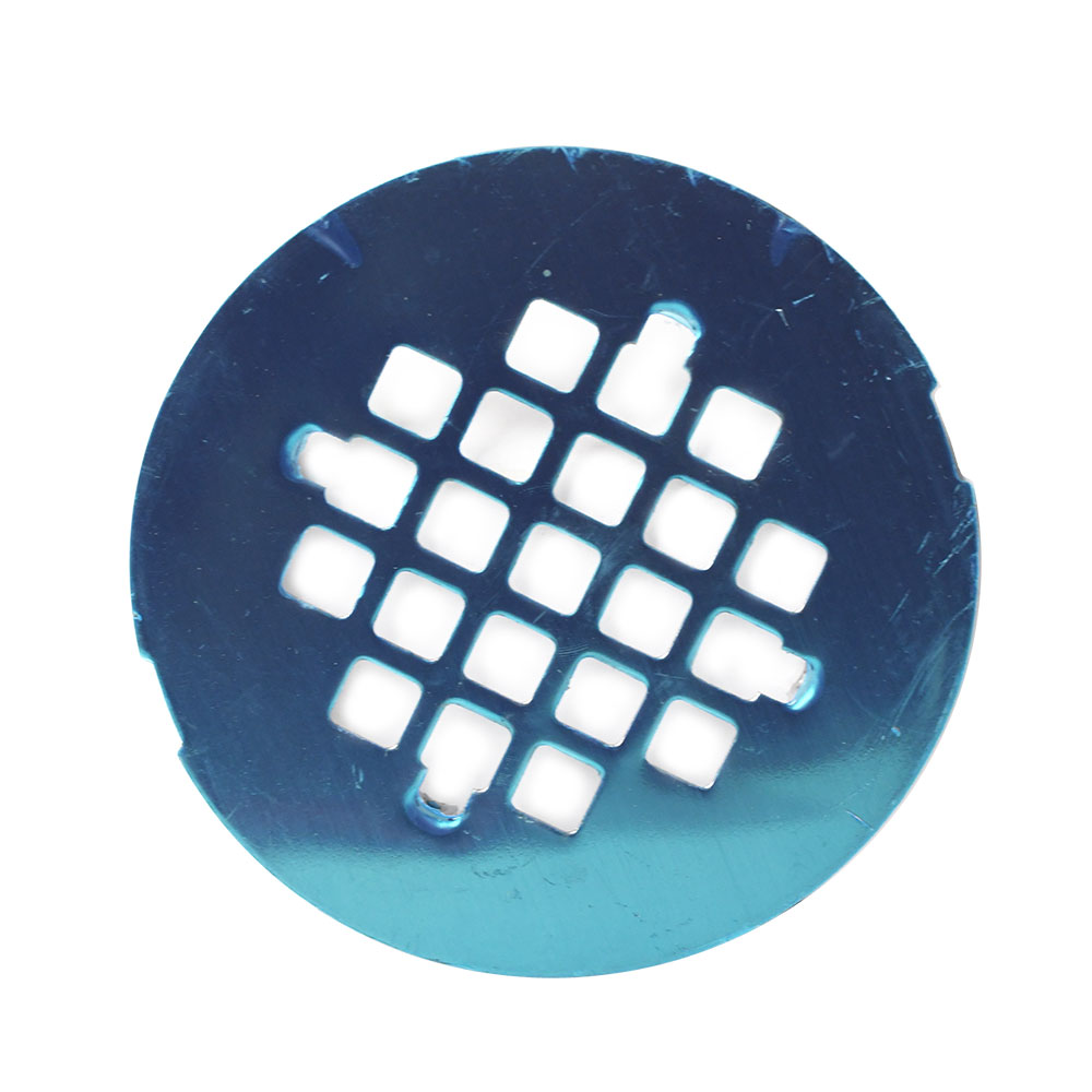 1250-T 4-1/4" Stainless Steel Strainer - Shower Drain Square Grid