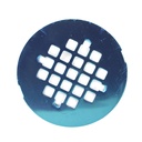 1250-T 4-1/4" Stainless Steel Strainer - Shower Drain Square Grid