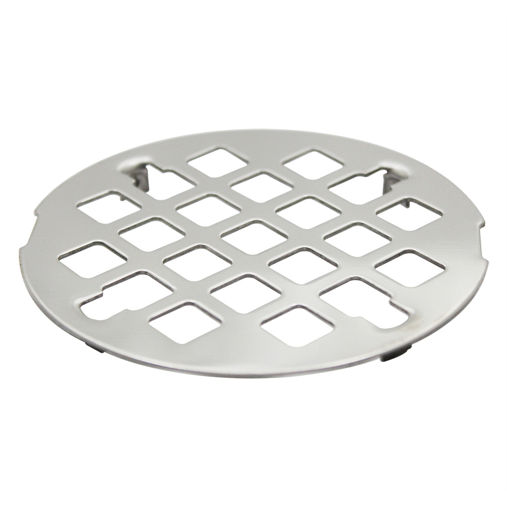 1251-T 3-1/2" Stainless Steel Strainer - Shower Drain Square Grid