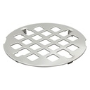 1251-T 3-1/2" Stainless Steel Strainer - Shower Drain Square Grid