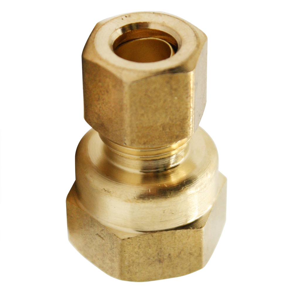 1352-T 66 5/16" x 3/8" Lead-Free Brass Compression FIP Adapter
