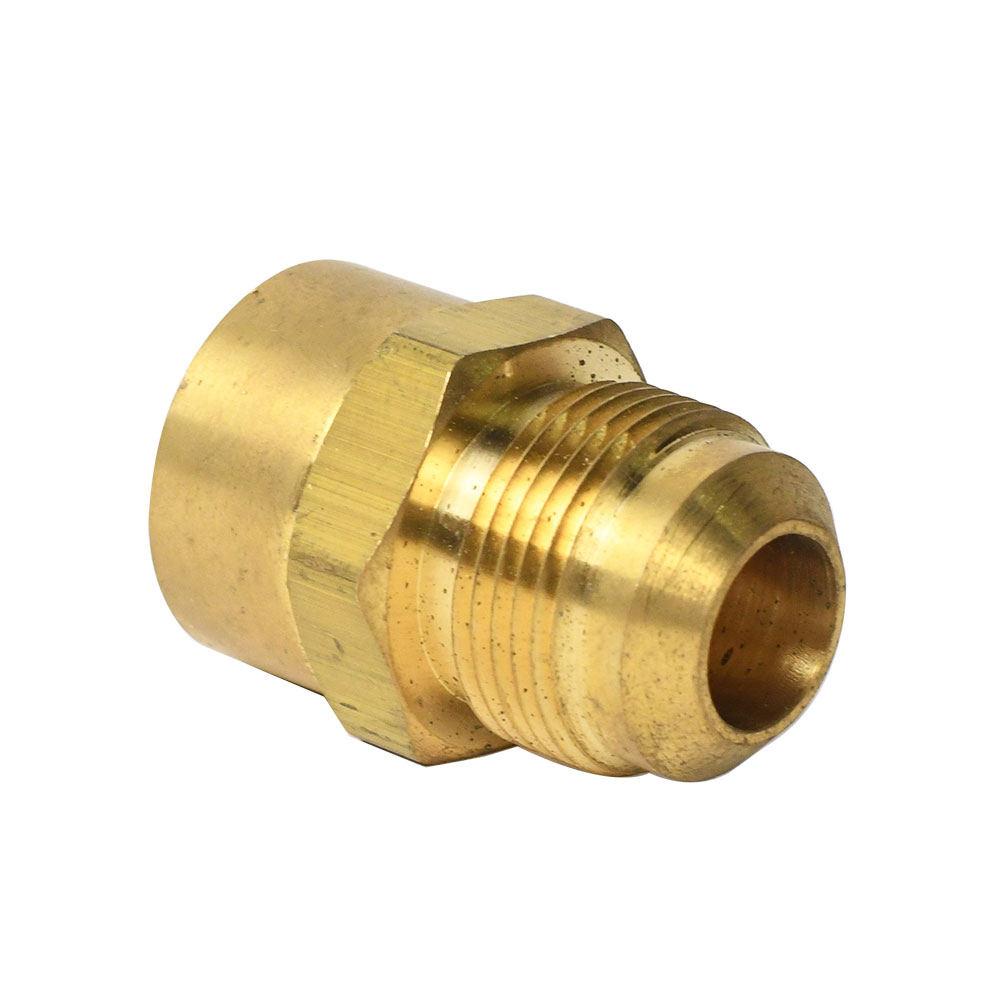 1371-T 15/16" Flare x 3/4" FIP Steel Gas Range Fitting Yellow Zinc Plated 