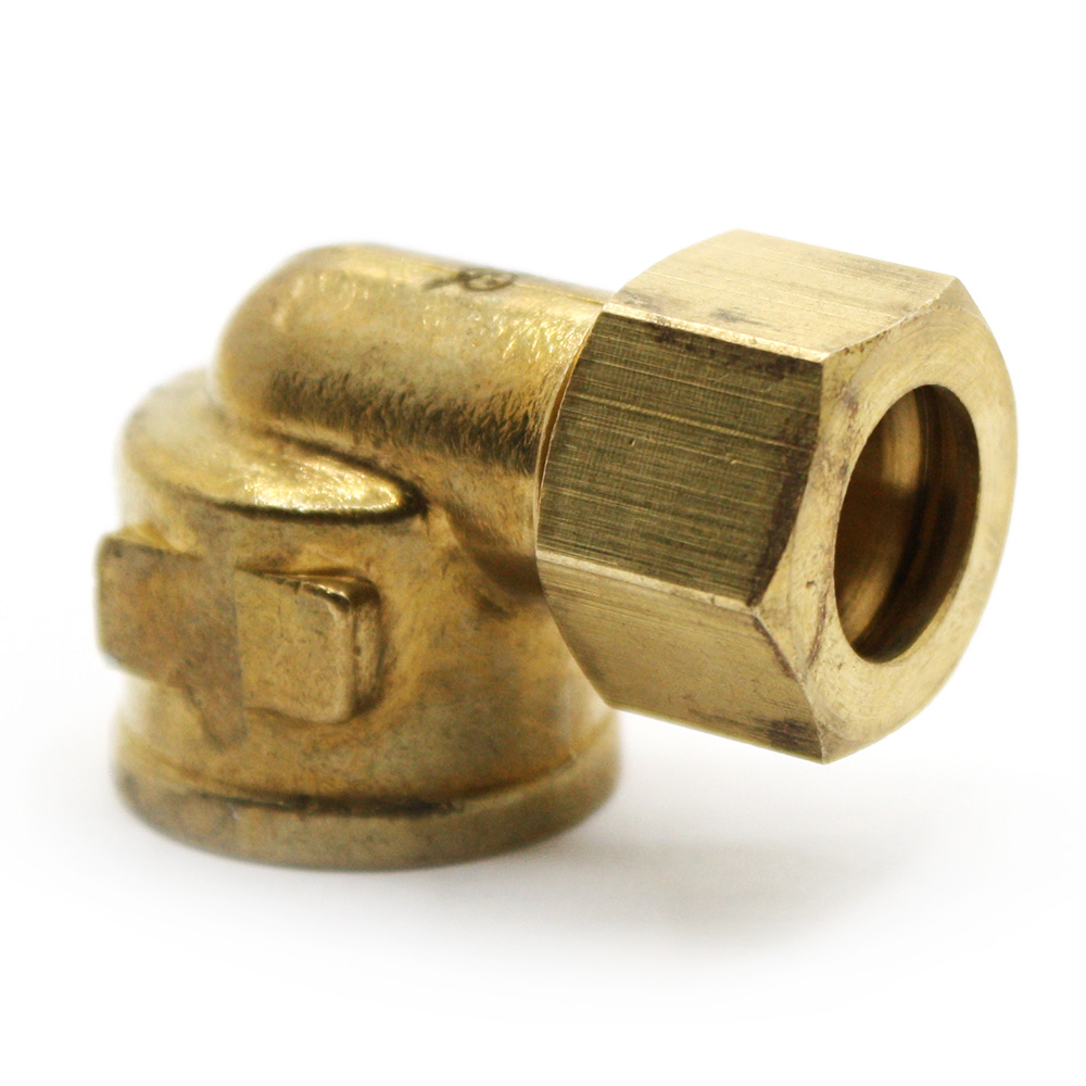 1396-T 70-C 1/2" x 1/2" Lead-Free Brass Compression FIP 90 Elbow