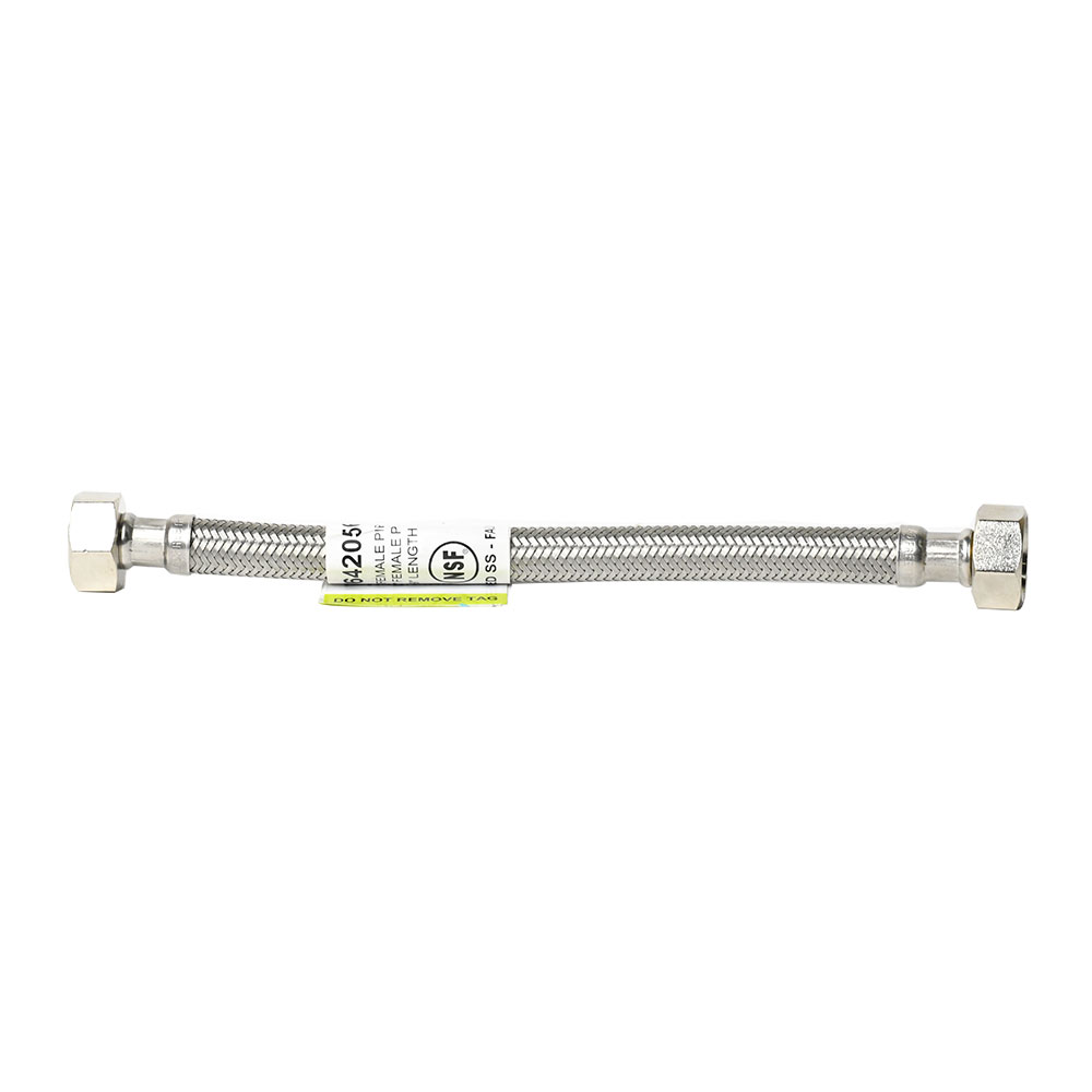1418-T 1/2" FIP x 1/2" FIP x 9" Long Stainless Steel Faucet Riser