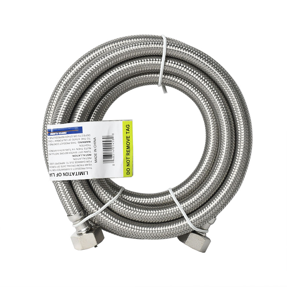 1448-T 1/2" FIP x 1/2" FIP x 48" Long Stainless Steel Faucet Riser