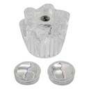 1486-T Price Pfister Small Current Windsor Tub Shower Faucet Handle - Clear Acrylic with Hot/Cold Buttons
