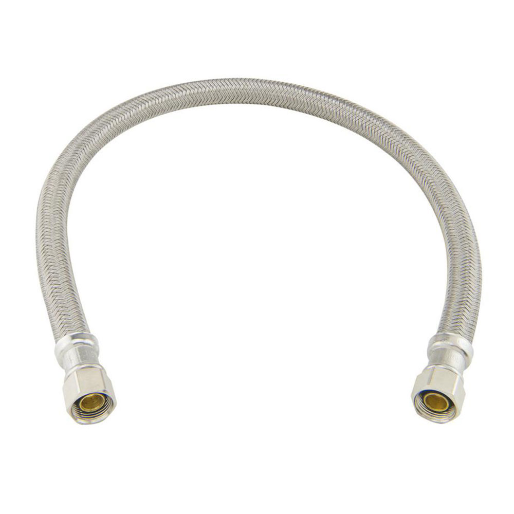 1488-T 3/8" Comp x 3/8 Union x 6" Long Stainless Steel Faucet Riser