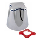 1491-T Price Pfister Large Current Verve Tub Shower Faucet Handle - Chrome Metal with Hot/Cold Buttons - 88990